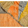 Sanskriti Vintage Sarees Indian Multi Pure Crepe Silk Printed Sari Craft Sustainable Fabric