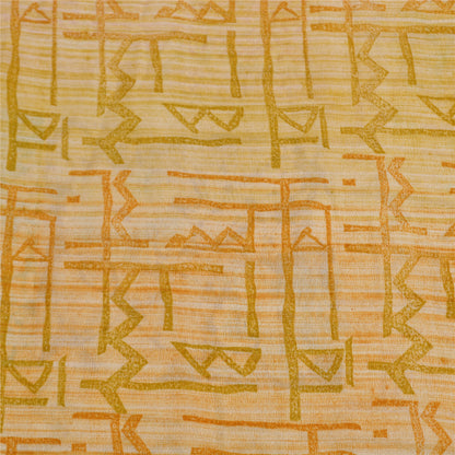 Sanskriti Vintage Sarees Indian Multi Pure Crepe Silk Printed Sari Craft Sustainable Fabric