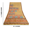 Sanskriti Vintage Sarees Indian Multi Pure Crepe Silk Printed Sari Craft Sustainable Fabric