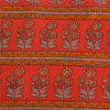 Sanskriti Vintage Sarees Red 100% Pure Crepe Silk Printed Sari Soft Craft Sustainable Fabric