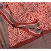 Sanskriti Vintage Sarees Red Pure Crepe Silk Printed Sari Floral Craft Sustainable Fabric