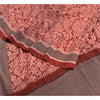 Sanskriti Vintage Sarees Red Pure Crepe Silk Printed Sari Floral Craft Sustainable Fabric