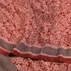 Sanskriti Vintage Sarees Red Pure Crepe Silk Printed Sari Floral Craft Sustainable Fabric