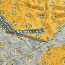 Load image into Gallery viewer, Sanskriti Vintage Sarees Multi Embroidered Pure Crepe Silk Sari 5yd Craft Fabric

