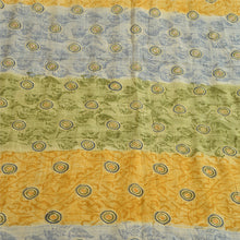 Load image into Gallery viewer, Sanskriti Vintage Sarees Multi Embroidered Pure Crepe Silk Sari 5yd Craft Fabric
