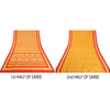 Sanskriti Vintage Sarees Indian Yellow Pure Crepe Silk Printed Sari Craft Sustainable Fabric