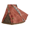 Sanskriti Vintage Sarees Hand Beaded Printed Woven Pure Crepe Sari Craft Sustainable Fabric