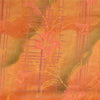 Sanskriti Vintage Sarees Orange 100% Pure Crepe Silk Printed Sari Craft Sustainable Fabric