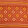 Sanskriti Vintage Sarees Orange 100% Pure Crepe Silk Printed Sari Craft Sustainable Fabric