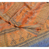 Sanskriti Vintage Sarees Multi 100% Pure Crepe Silk Printed Sari Craft Sustainable Fabric