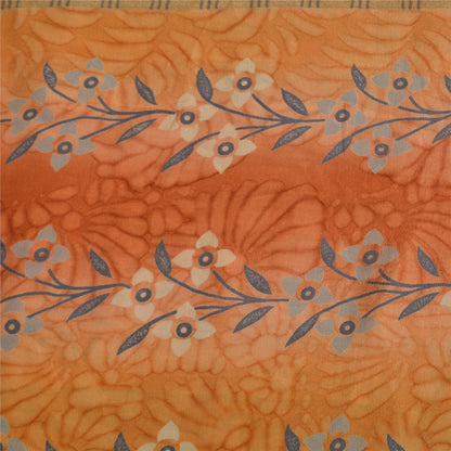 Sanskriti Vintage Sarees Multi 100% Pure Crepe Silk Printed Sari Craft Sustainable Fabric