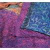 Sanskriti Vintage Sarees Multi 100% Pure Crepe Silk Printed Sari Craft Sustainable Fabric