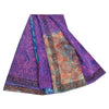 Sanskriti Vintage Sarees Multi 100% Pure Crepe Silk Printed Sari Craft Sustainable Fabric