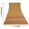 Sanskriti Vintage Sarees Saffron Embroidered Pure Crepe Silk Print Sari Sustainable Fabric