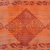 Sanskriti Vintage Sarees Indian Orange Pure Crepe Silk Printed Sari Craft Sustainable Fabric