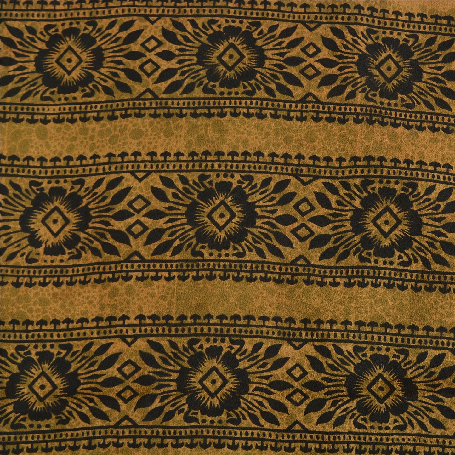 Сари Sanskriti Vintage, зеленое/красное, чистый креп-шелк, напечатанное сари, 5 ярдов, ткань для рукоделия, устойчивая к истиранию