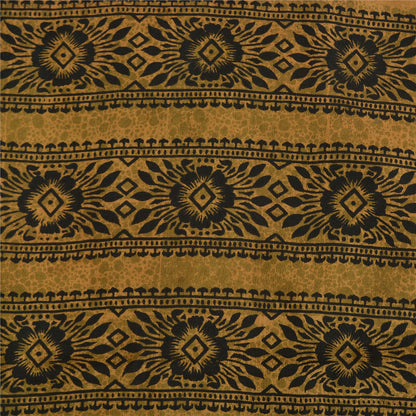 Сари Sanskriti Vintage, зеленое/красное, чистый креп-шелк, напечатанное сари, 5 ярдов, ткань для рукоделия, устойчивая к истиранию