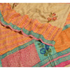 Sanskriti Vintage Sarees Multi Pure Crepe Silk Printed Sari Floral Craft Sustainable Fabric