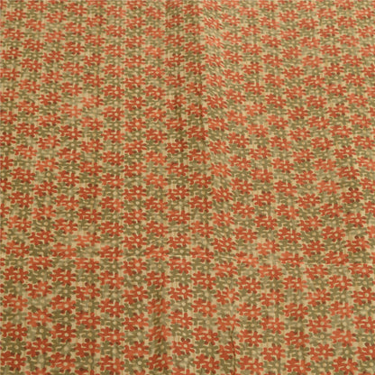 Sanskriti Vintage Sarees Indian Multi Pure Crepe Silk Printed Sari Craft Sustainable Fabric