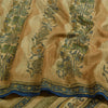 Sanskriti Vintage Sarees Multi Indian Pure Crepe Silk Printed Sari Craft Sustainable Fabric