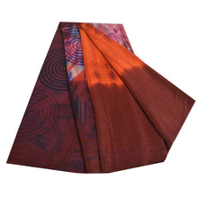 Load image into Gallery viewer, Sanskriti Vintage Sarees Purple Tie-Dye Pure Crepe Silk Print Sari Craft Fabric
