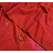 Load image into Gallery viewer, Sanskriti Vintage Sarees Orange/Red Hand Beaded Tie-Dye Pure Crepe Sari Fabric
