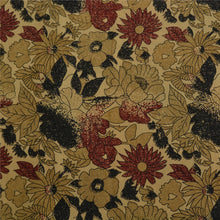 Load image into Gallery viewer, Sanskriti Vintage Sarees Indian Cream Pure Crepe Silk Printed Sari Craft Fabric
