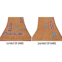 Load image into Gallery viewer, Premium Brown Saree 100% Pure Crepe Silk Printed Craft Sari
