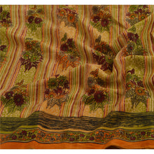 Load image into Gallery viewer, Multi Color Saree Blend Crepe Printed Sari Craft 5 Yard Fabric
