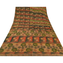Load image into Gallery viewer, Sanskriti Vinatage Saree 100% Pure Crepe Silk Printed Sari Craft Dress Fabric
