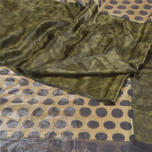 Load image into Gallery viewer, Sanskriti Vintage Green Sarees Pure Satin Silk Print Blouse Pc Sari Craft Fabric
