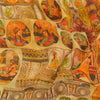 Sanskriti Vintage Orange Sarees Blend Georgette Digital Human Print Sari Sustainable Fabric