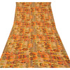 Sanskriti Vintage Orange Sarees Blend Georgette Digital Human Print Sari Sustainable Fabric
