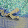 Sanskriti Vintage Green Sarees Blend Georgette Printed Zari Sari Craft Sustainable Fabric