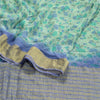 Sanskriti Vintage Green Sarees Blend Georgette Printed Zari Sari Craft Sustainable Fabric