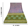 Sanskriti Vintage Purple Sarees Pure Georgette Silk Sari Printed Craft Sustainable Fabric
