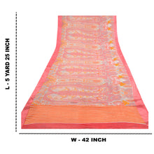 Load image into Gallery viewer, Sanskriti Vintage Pink Sarees Blend Georgette Printed Sari Soft Sewing Fabric
