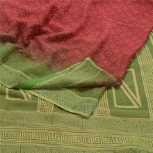 Load image into Gallery viewer, Sanskriti Vintage Red Sarees Pure Chiffon Silk Printed Sari Soft Craft Fabric
