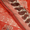 Sanskriti Vintage Red Sarees Pure Georgette Silk Printed Sari Soft Craft Sustainable Fabric