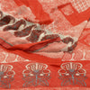 Sanskriti Vintage Red Sarees Pure Georgette Silk Printed Sari Soft Craft Sustainable Fabric