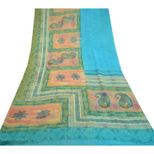Load image into Gallery viewer, Sanskriti Vintage Blue Sarees Pure Georgette Silk Printed Sari Craft Fabric
