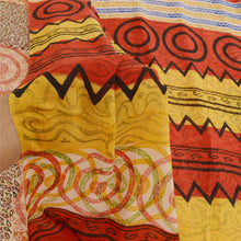Load image into Gallery viewer, Sanskriti Vintage Red Printed Sarees Pure Georgette Silk Sari 5yd Craft Fabric
