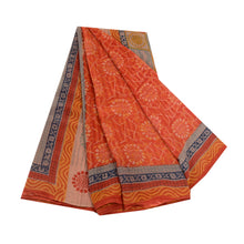 Load image into Gallery viewer, Sanskriti Vintage Red Sarees Pure Georgette Silk Printed Sari 5yd Craft Fabric
