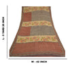Sanskriti Vintage Pure Georgette Silk Sarees Red Printed Sari 5yd Craft Sustainable Fabric