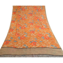 Load image into Gallery viewer, Sanskriti Vintage Orange Sarees Pure Georgette Silk Printed Sari Craft Fabric
