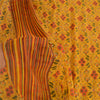 Sanskriti Vintage Mustard Sarees Georgette Printed Sari Soft Floral Craft Sustainable Fabric