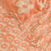 Sanskriti Vintage Peach Pure Georgette Silk Sarees Printed Sari 5yd Craft Sustainable Fabric