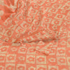 Sanskriti Vintage Peach Pure Georgette Silk Sarees Printed Sari 5yd Craft Sustainable Fabric