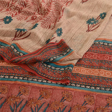 Load image into Gallery viewer, Sanskriti Vintage Dusty Red Pure Georgette Silk Sarees Printed Sari Craft Fabric
