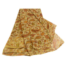 Load image into Gallery viewer, Sanskriti Vintage Green Indian Sarees Printed Blend Chiffon Sari Craft Fabric

